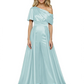 One Shoulder Mother of Bride jumpsuits Formal Gowns Floor Length Detachable Train
