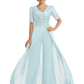 V-Neck Chiffon Mother of the Brides Jumpsuits Dresses Floor Length A-Line Lace