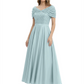 Luxury Formal Dress Sparkling Sequin Top Mother of Bride Dress Silk Satin A-Line Gowns