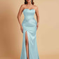 Sexy Soft Satin Mermaid Sweetheart Floor-Length Mermaid Bridesmaid Dresses