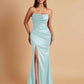 Sexy Soft Satin Mermaid Side Slit Floor-Length Mermaid Bridesmaid Dresses