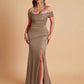 Elegant Soft Satin Mermaid Spaghetti Straps Floor-Length Mermaid Bridesmaid Dresses