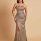 Sexy Soft Satin Mermaid Sweetheart Floor-Length Mermaid Bridesmaid Dresses
