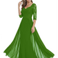 Luxury Burgundy Formal Dress Embroidered Lace Bodice Flowy Chiffon Gown 2026