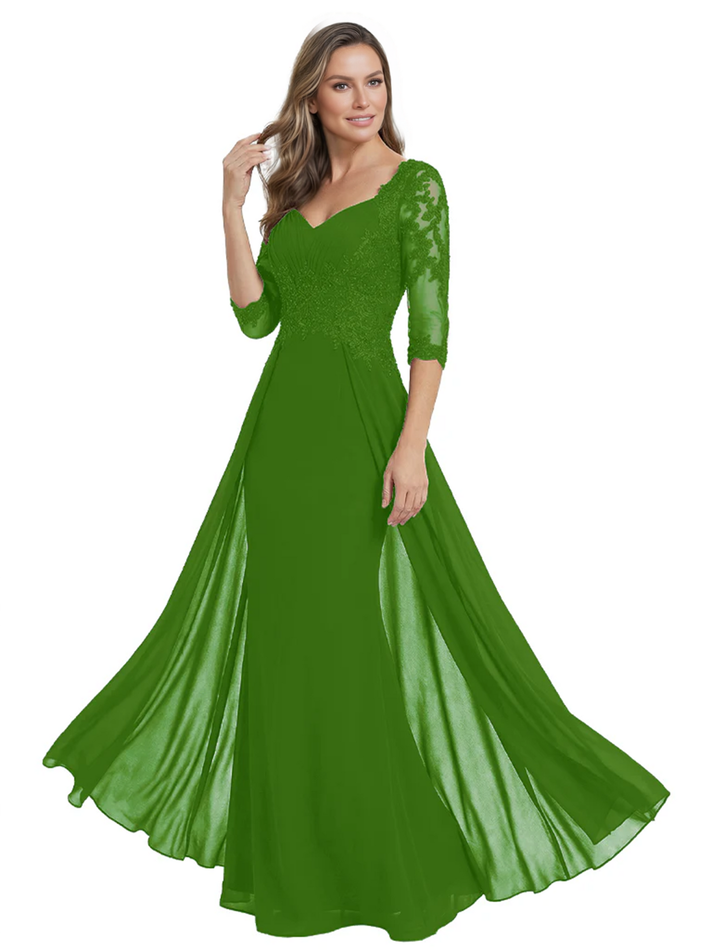 Luxury Burgundy Formal Dress Embroidered Lace Bodice Flowy Chiffon Gown 2026