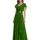 Elegant Mother of the Groom Dress Cascading Ruffle Chiffon Formal Gown Rhinestone