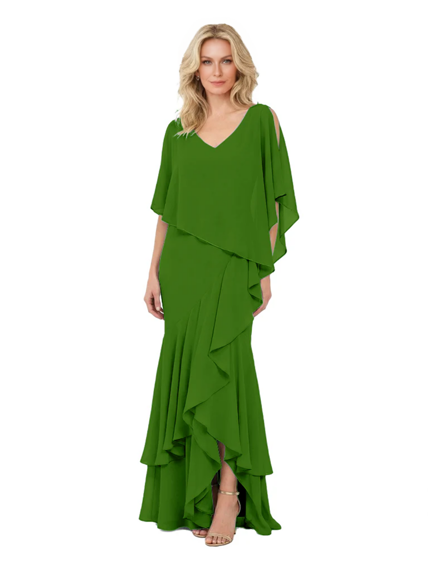 Chic Long A-Line Chiffon Mother of the Brides Dresses Sequin Mom Outfits