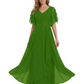 Bling Sequin Chiffon Mother of the Brides Dresses Wedding Party Gowns For Mom