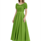 Luxury Formal Dress Sparkling Sequin Top Mother of Bride Dress Silk Satin A-Line Gowns