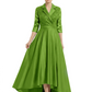 Elegant Mother of Bride Dress Evening Gowns Trending Styles with Lapel Collar 3/4 Sleeves