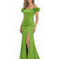 Elegant Mother of the Groom Dresses Mermaid Satin Formal Gown High Slit