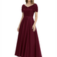 Luxury Formal Dress Sparkling Sequin Top Mother of Bride Dress Silk Satin A-Line Gowns