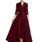Elegant Mother of Bride Dress Evening Gowns Trending Styles with Lapel Collar 3/4 Sleeves