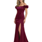 Elegant Mother of the Groom Dresses Mermaid Satin Formal Gown High Slit