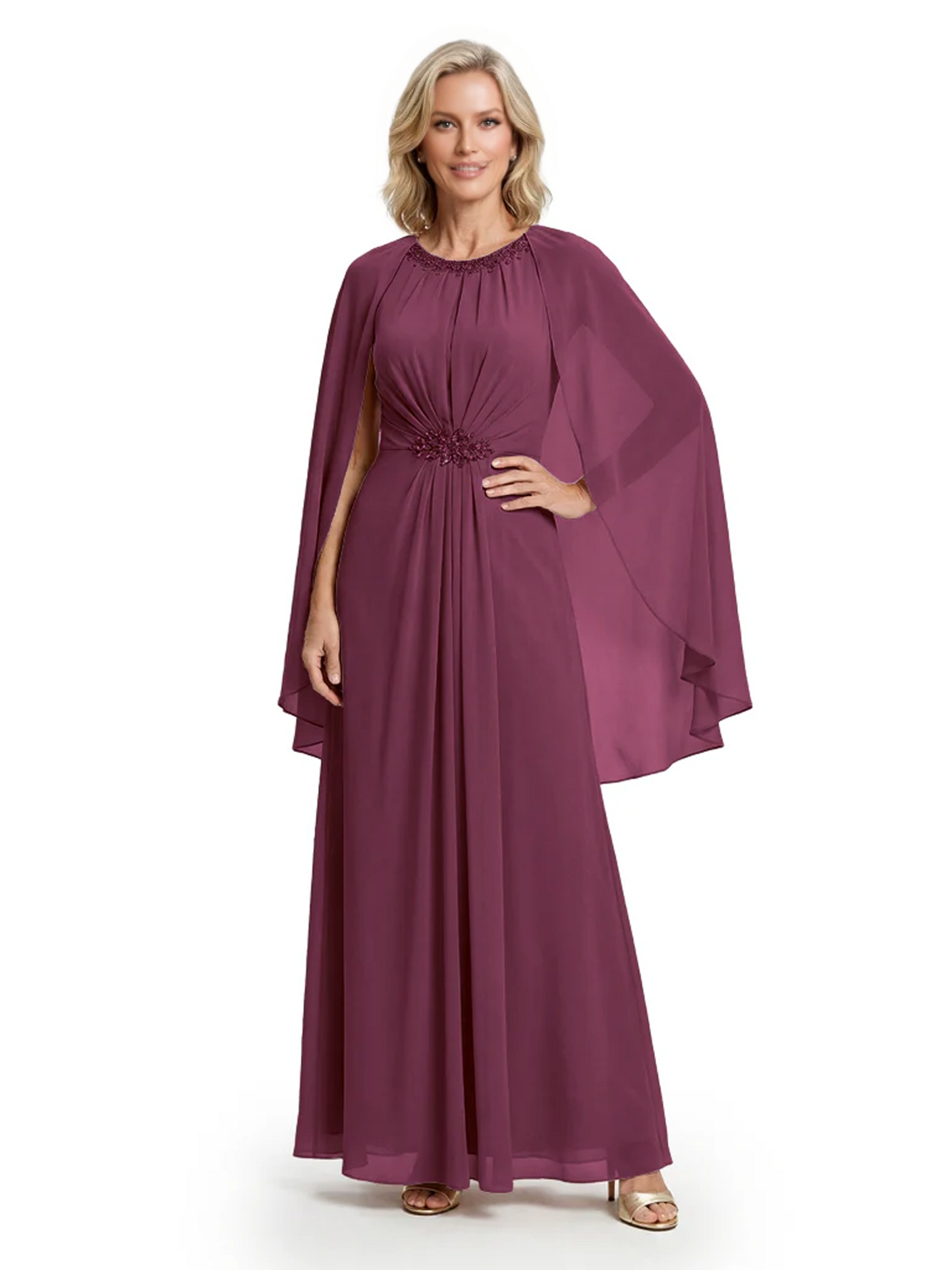 Floor Length Chiffon Mother of the Brides Dresses Wedding Party Gowns For Mom