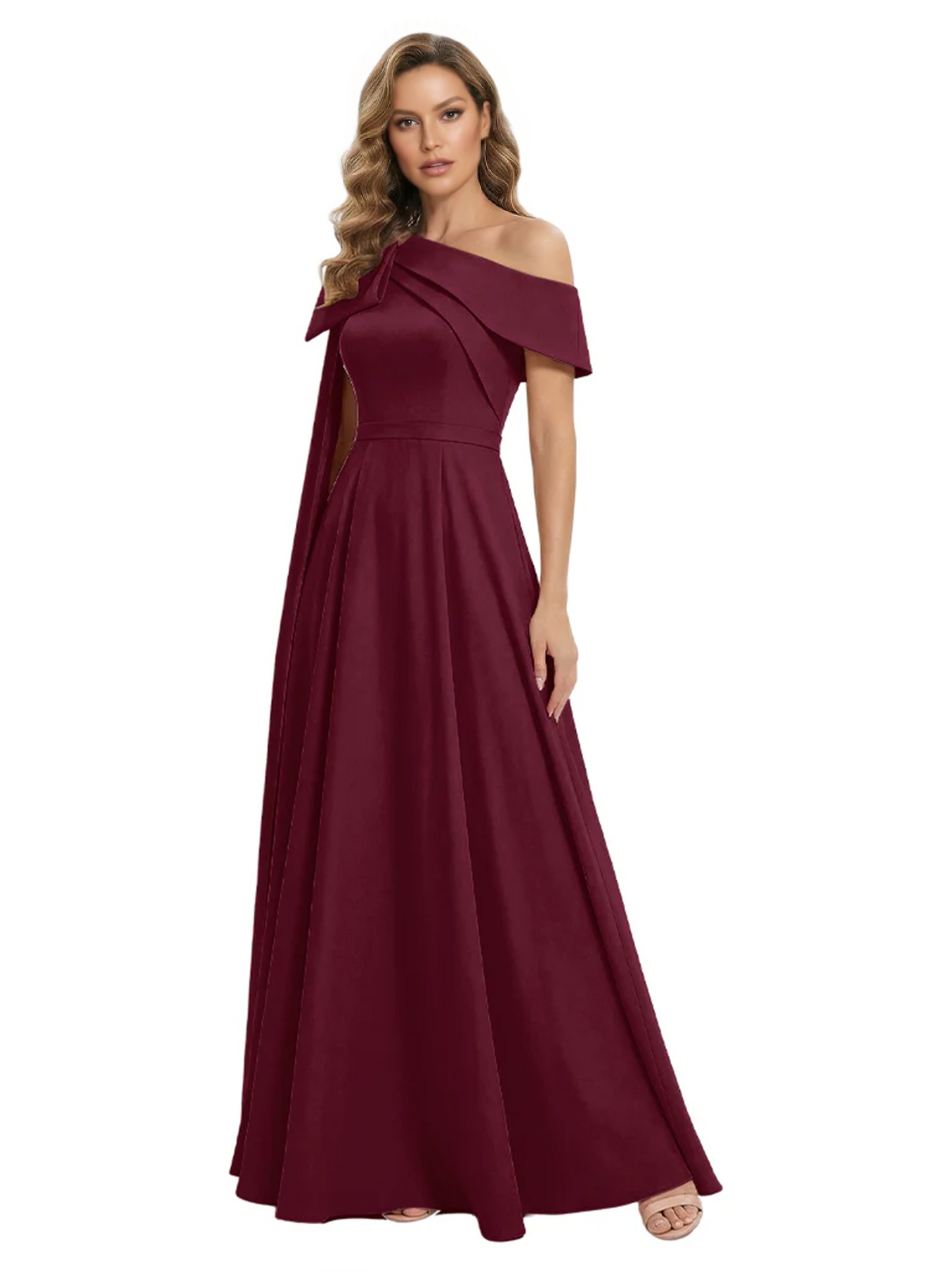 One Shoulder Elegant Mother of the Brides Dresses Mom Outfits Wedding Party