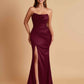 Sexy Soft Satin Mermaid Side Slit Floor-Length Mermaid Bridesmaid Dresses