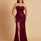 Sexy Soft Satin Mermaid Sweetheart Floor-Length Mermaid Bridesmaid Dresses
