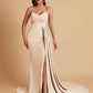 Sexy Soft Satin Mermaid V-neck Floor-Length Mermaid Bridesmaid Dresses
