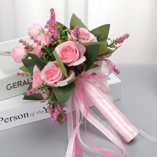 Wedding Flower For The Groom And Bride, Simulated Rose Wedding Bouquet