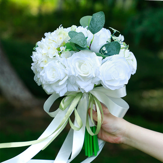Wedding Flower For The Groom And Bride, Simulated Rose Wedding Bouquet