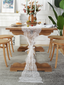White Lace Boho Tablecloth Wedding Party Bridal Shower Decorations Vintage Rustic Table Runner