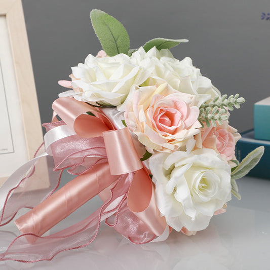 Wedding Flower For The Groom And Bride, Simulated Rose Wedding Bouquet