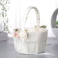 Satin Flower Lace Bow Small Portable Flower Basket