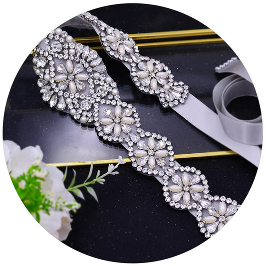 Gorgeous Beaded Luxury Brides Sash For Wedding