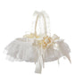 Lace Bow Decorated Portable Flower Basket