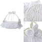 Lace Fabric Wedding Flower Basket, Flower Girl, Flower Basket Bridesmaid Hand Basket