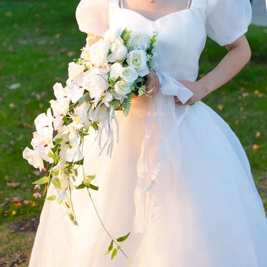 Wedding Flower For The Groom And Bride, Simulated Rose Wedding Bouquet