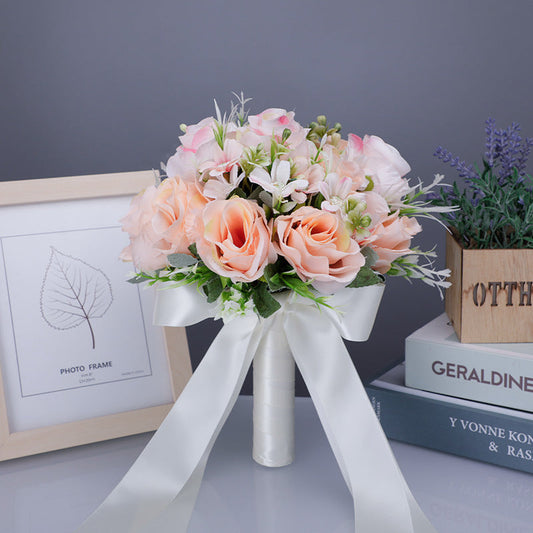 Wedding Flower For The Groom And Bride, Simulated Rose Wedding Bouquet
