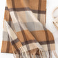 Thickened autumn and winter plaid 100% wool scarf atmosphere sense women's versatile fashion warm neck comfort shawl