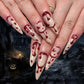 Halloween Wearable Nail Art Stickers Ghost Nail Decals Horror Ghost Long