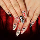 Halloween Wearable Nail Art Stickers Ghost Nail Decals Horror Ghost Long