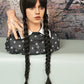 Wednesday Addams Wig Braided Black Wigs With Bangs for Halloween Party Costume Natural Hair for Cosplay