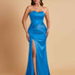 Sexy Soft Satin Mermaid Sweetheart Floor-Length Mermaid Bridesmaid Dresses