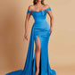 Sexy Soft Satin Sweetheart Off-the-shoulder Strapless Side-Slit Mermaid Bridesmaid Dresses