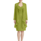 2PCS Knee Length Chiffon Mother of the Brides Dresses Short V-Neck