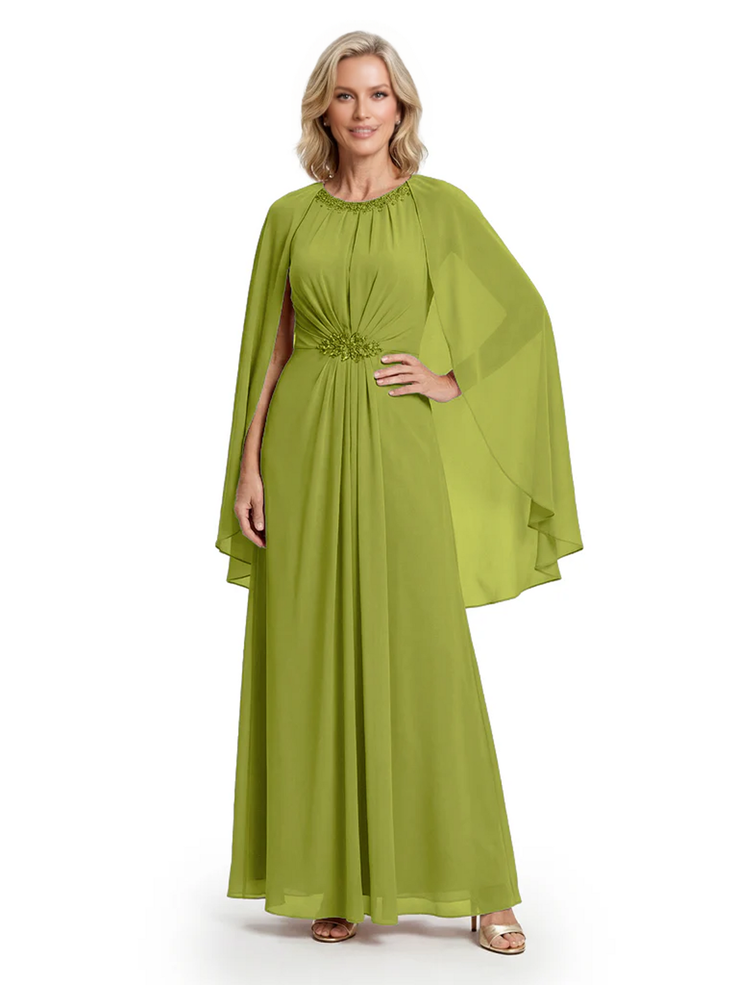 Floor Length Chiffon Mother of the Brides Dresses Wedding Party Gowns For Mom