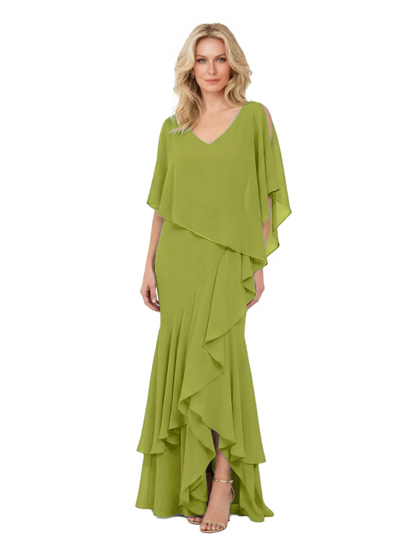 Chic Long A-Line Chiffon Mother of the Brides Dresses Sequin Mom Outfits