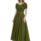 Luxury Formal Dress Sparkling Sequin Top Mother of Bride Dress Silk Satin A-Line Gowns