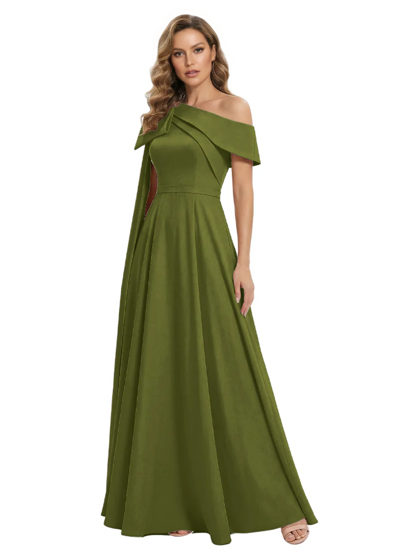 One Shoulder Elegant Mother of the Brides Dresses Mom Outfits Wedding Party