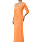 Elegant 3/4 Sleeve Mother of the Brides Dresses Mom Outfits Wedding Satin