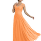Long A-line Chiffon Short Sleeves Mother of the Brides Dresses Lace Wedding