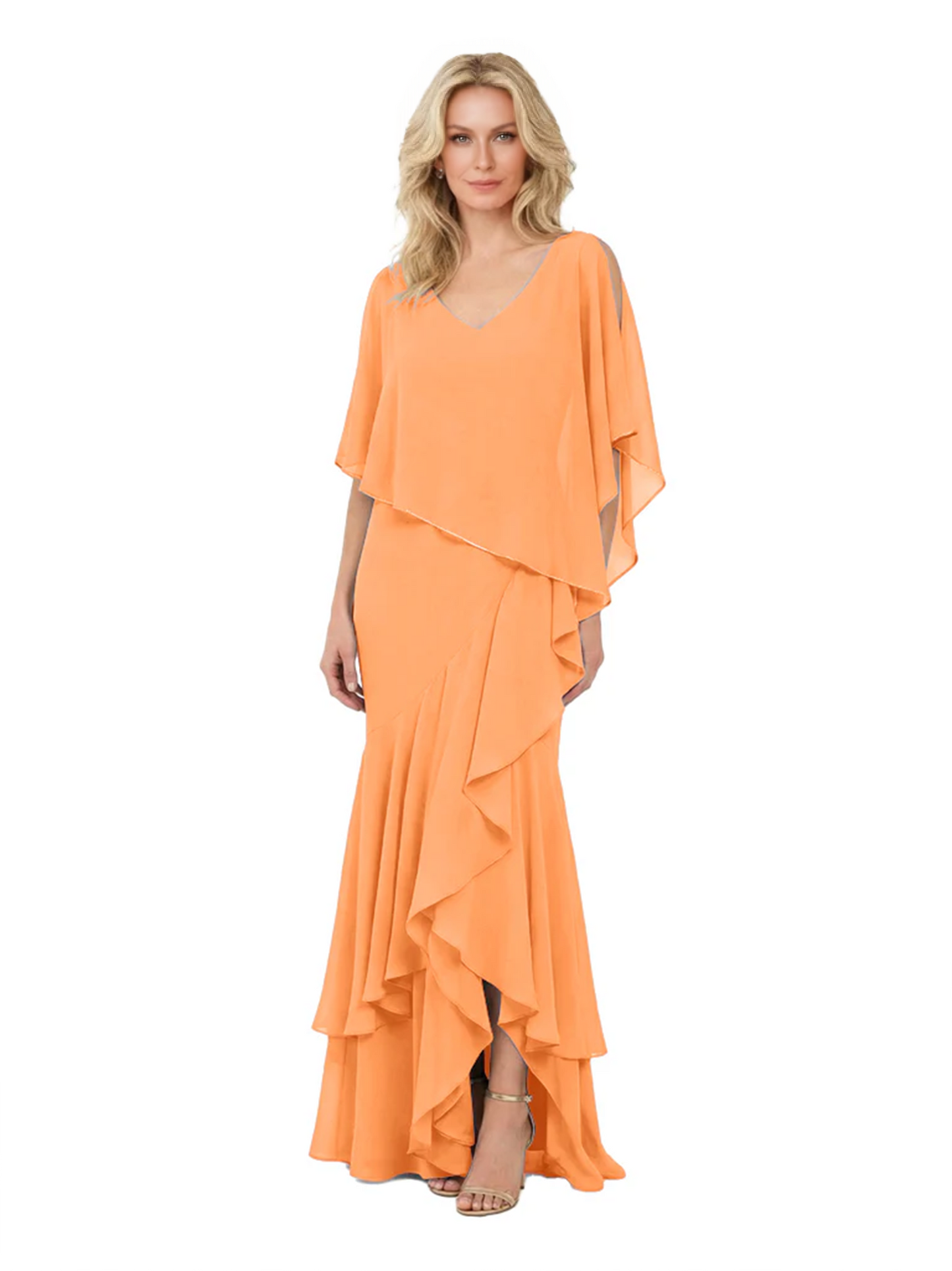 Chic Long A-Line Chiffon Mother of the Brides Dresses Sequin Mom Outfits