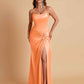 Gorgeous Square Criss Cross Soft Satin Side Slit Floor-Length Mermaid Bridesmaid Dresses