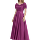 Luxury Formal Dress Sparkling Sequin Top Mother of Bride Dress Silk Satin A-Line Gowns
