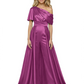 One Shoulder Mother of Bride jumpsuits Formal Gowns Floor Length Detachable Train